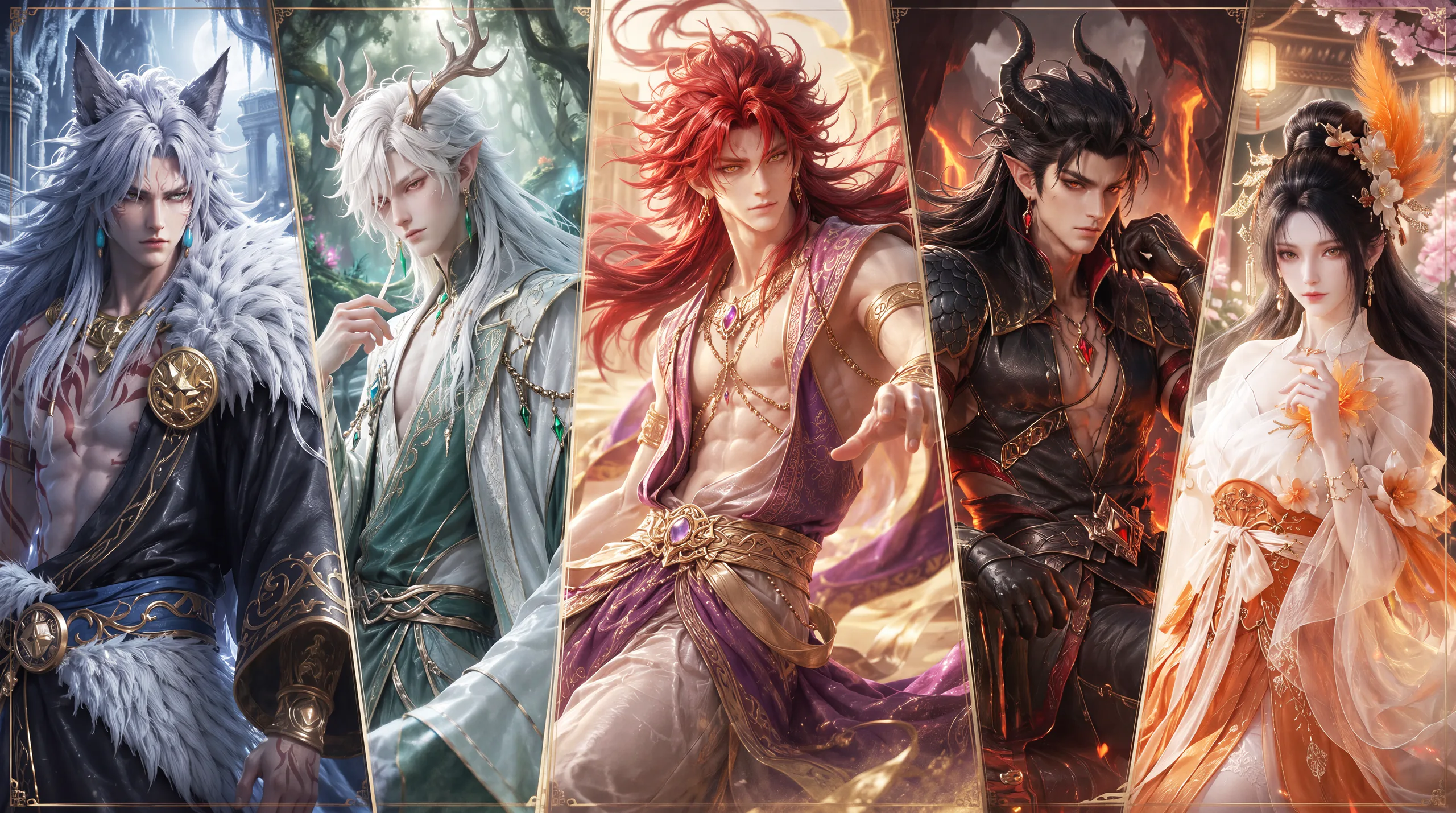 《开局自带四个绝美兽夫》核心角色设定